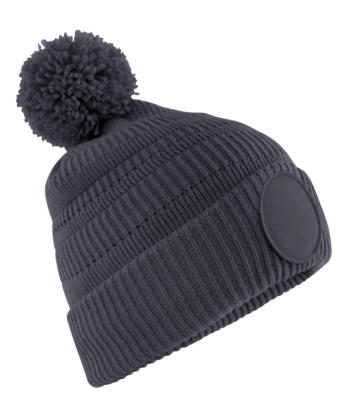 Fan patch beanie - Graphite Grey
