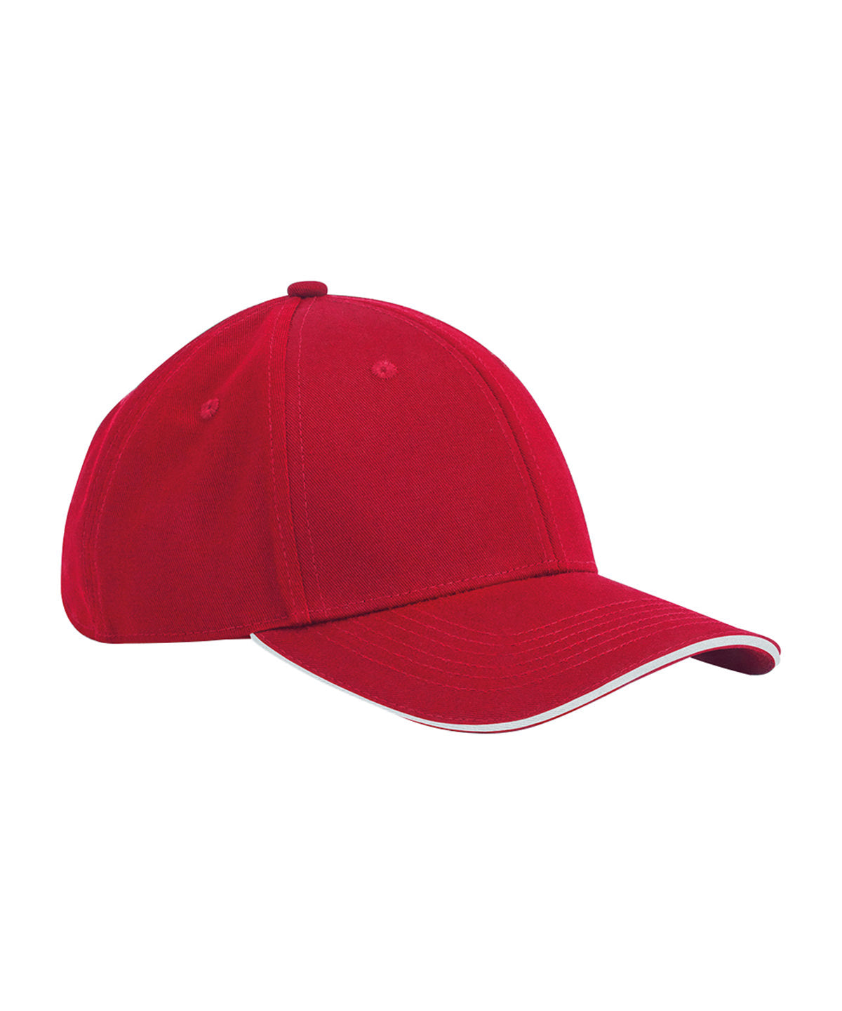 EarthAware® classic organic cotton 6-panel cap – sandwich peak - Classic Red/White
