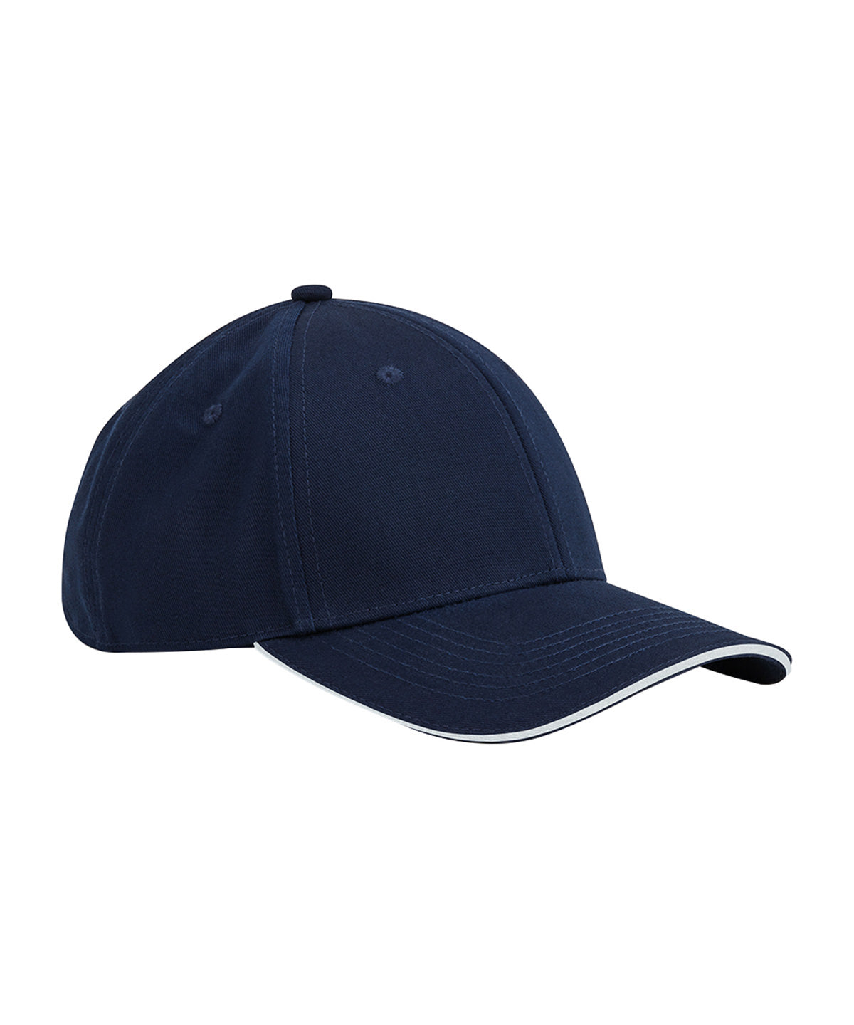 EarthAware® classic organic cotton 6-panel cap – sandwich peak - French Navy/White