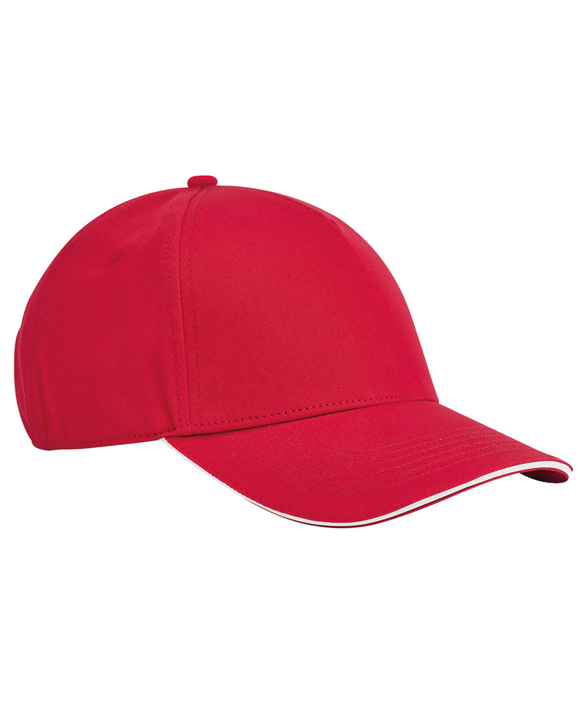 EarthAware® classic organic cotton 5-panel cap – sandwich peak - Classic Red/White