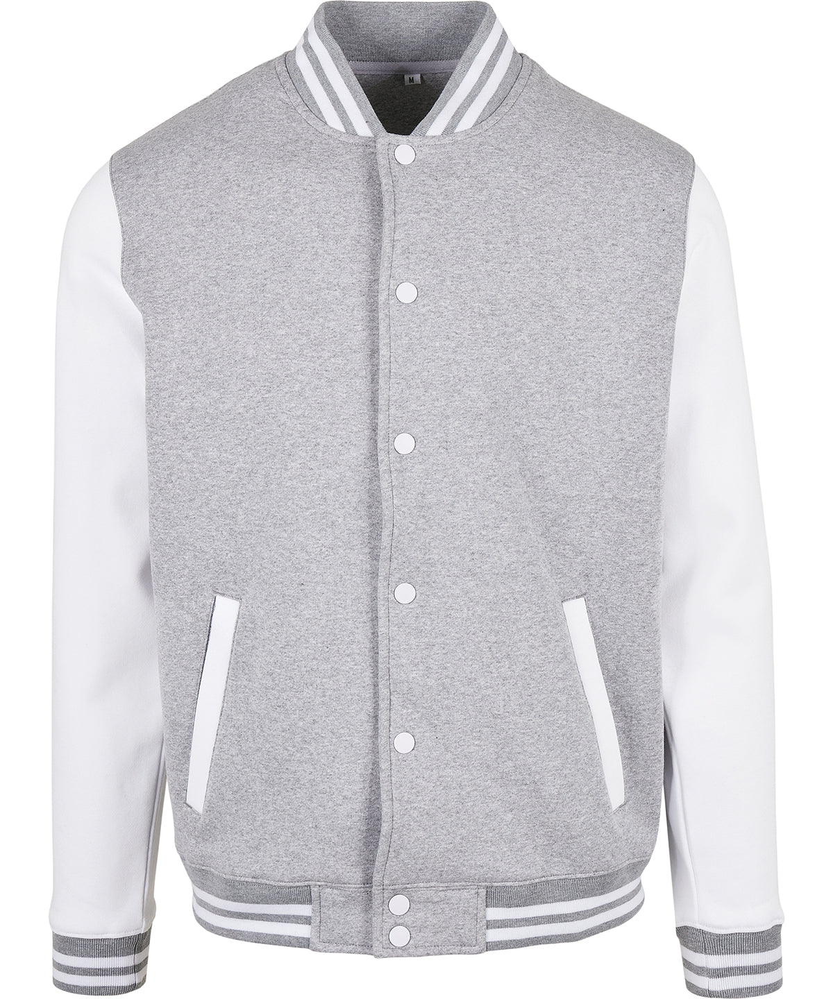 Basic college jacket - Heather Grey/White