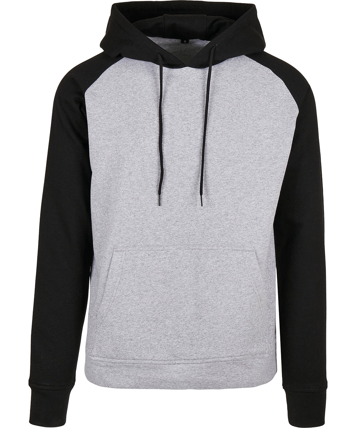 Basic raglan hoodie - Heather Grey/Black