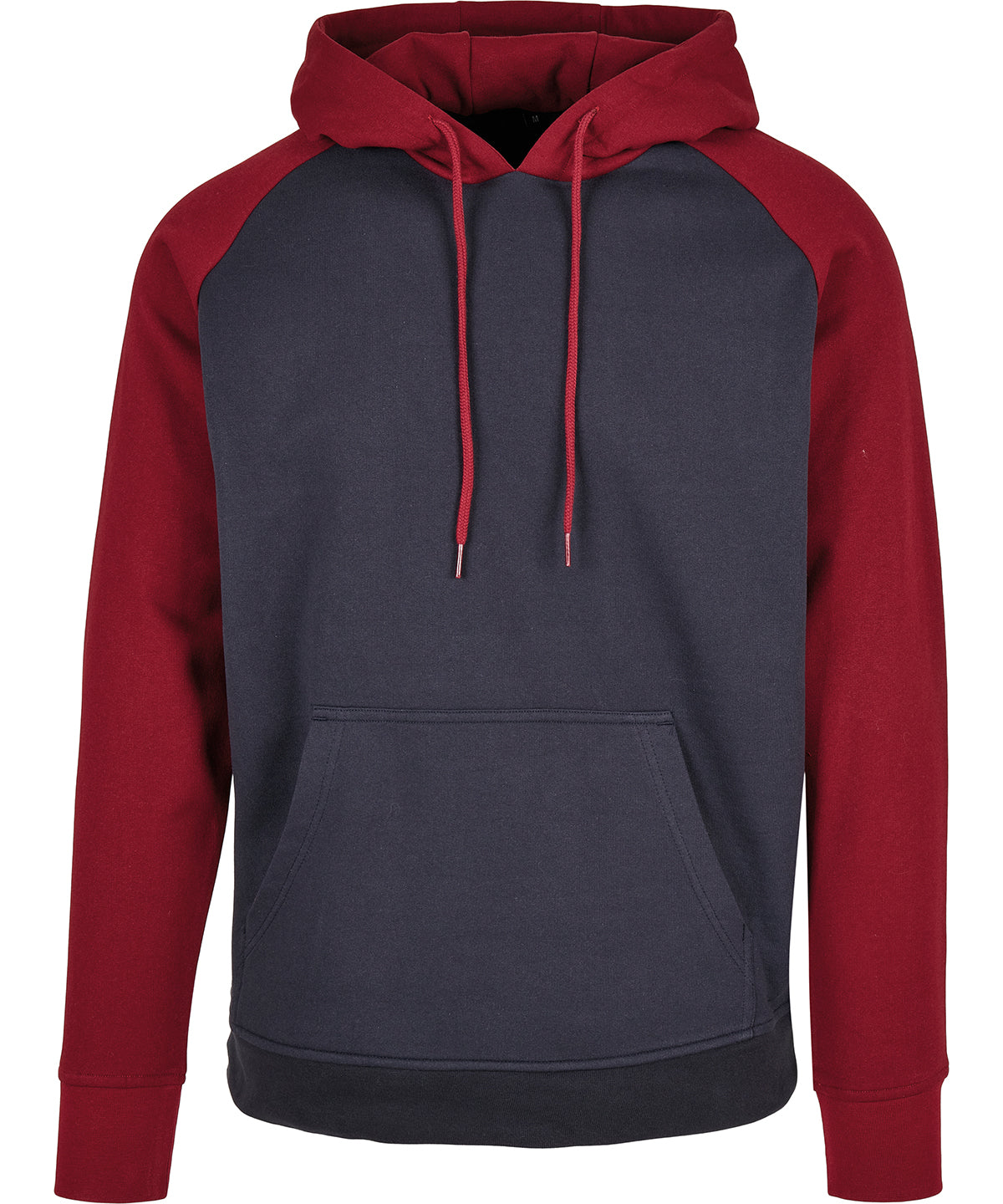 Basic raglan hoodie - Navy/Burgundy