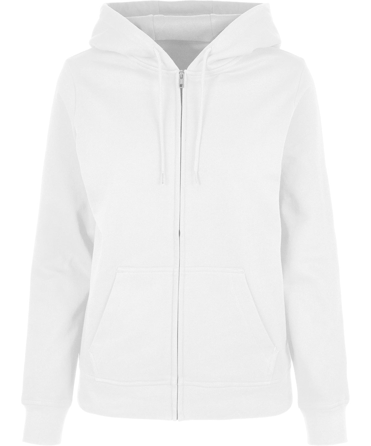 Women’s basic zip hoodie - White
