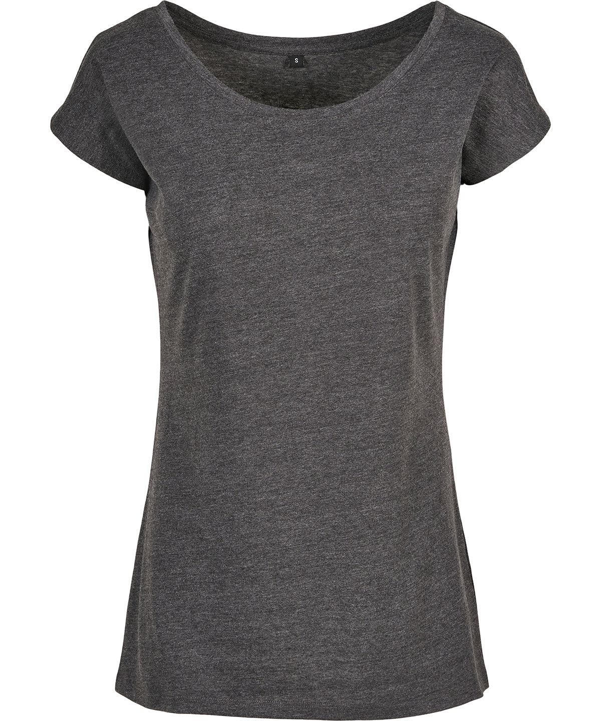 Women's wide neck tee - Charcoal