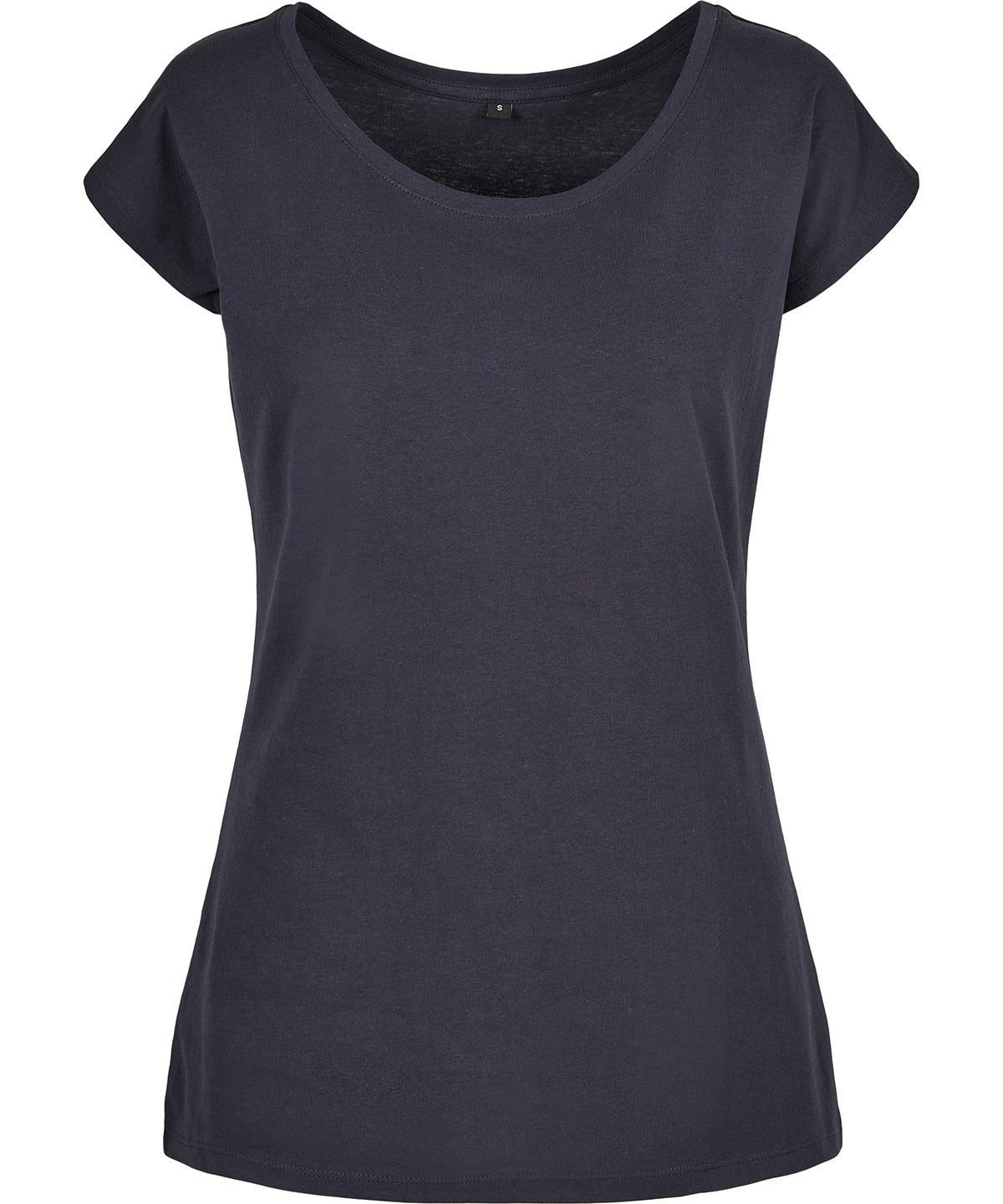 Women's wide neck tee - Navy