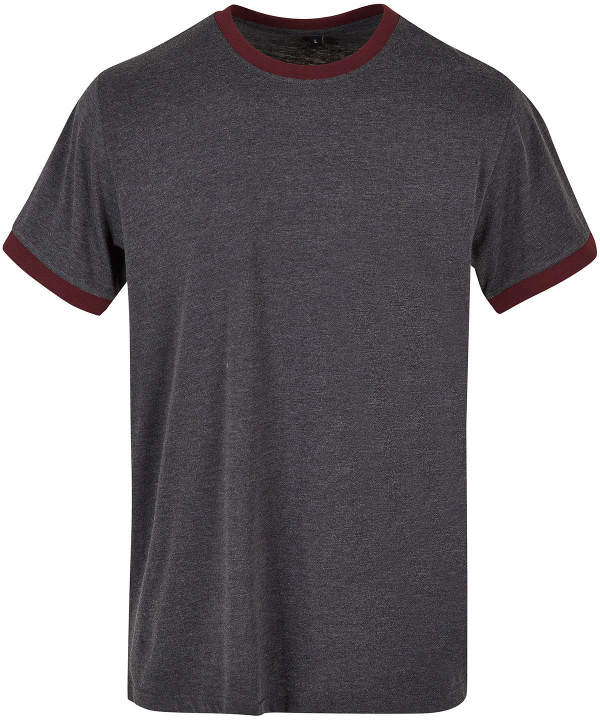 Ringer tee - Charcoal/Cherry