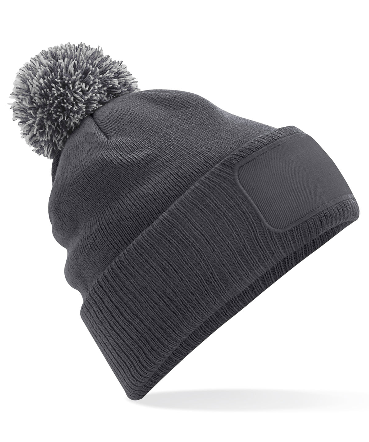 Snowstar® patch beanie - Graphite Grey/Light Grey