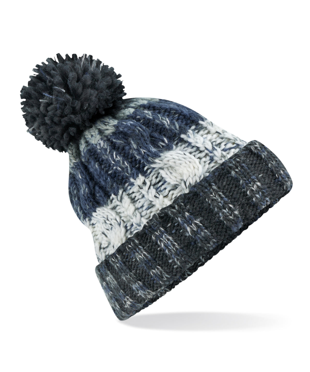 Corkscrew pom pom beanie - Arctic Dawn