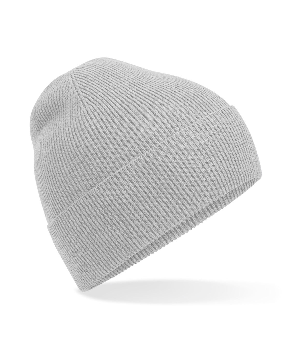 Organic cotton fine knit beanie - Light Grey
