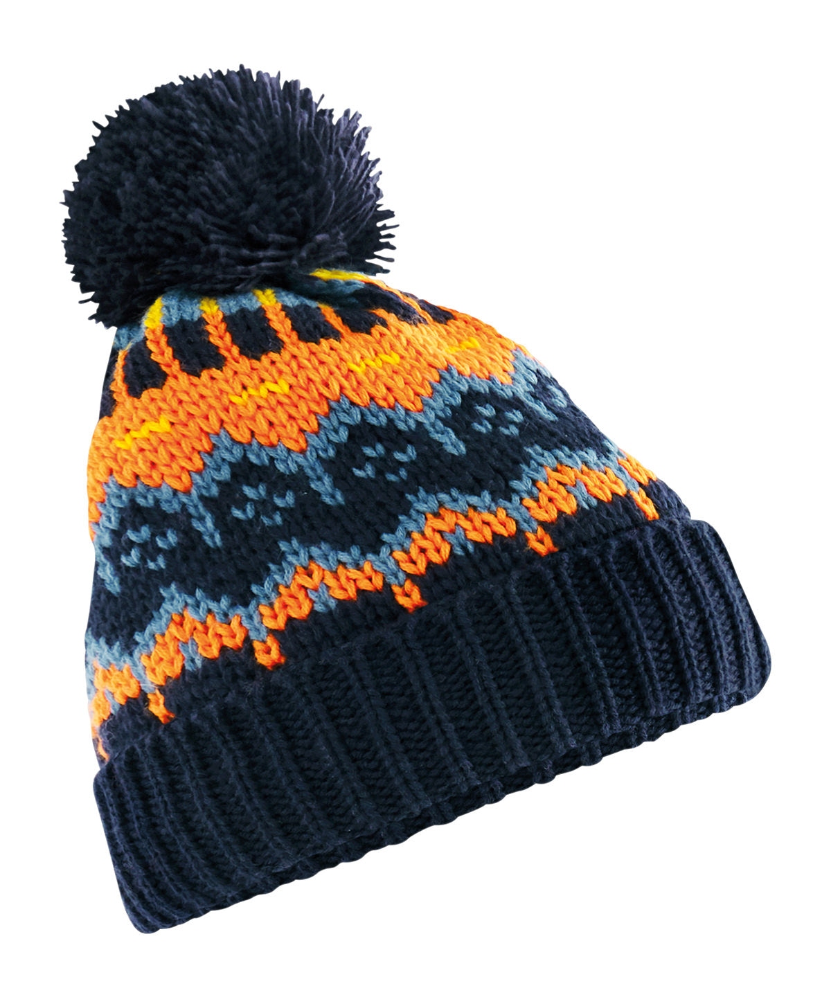 Retro ski beanie - Bluebell