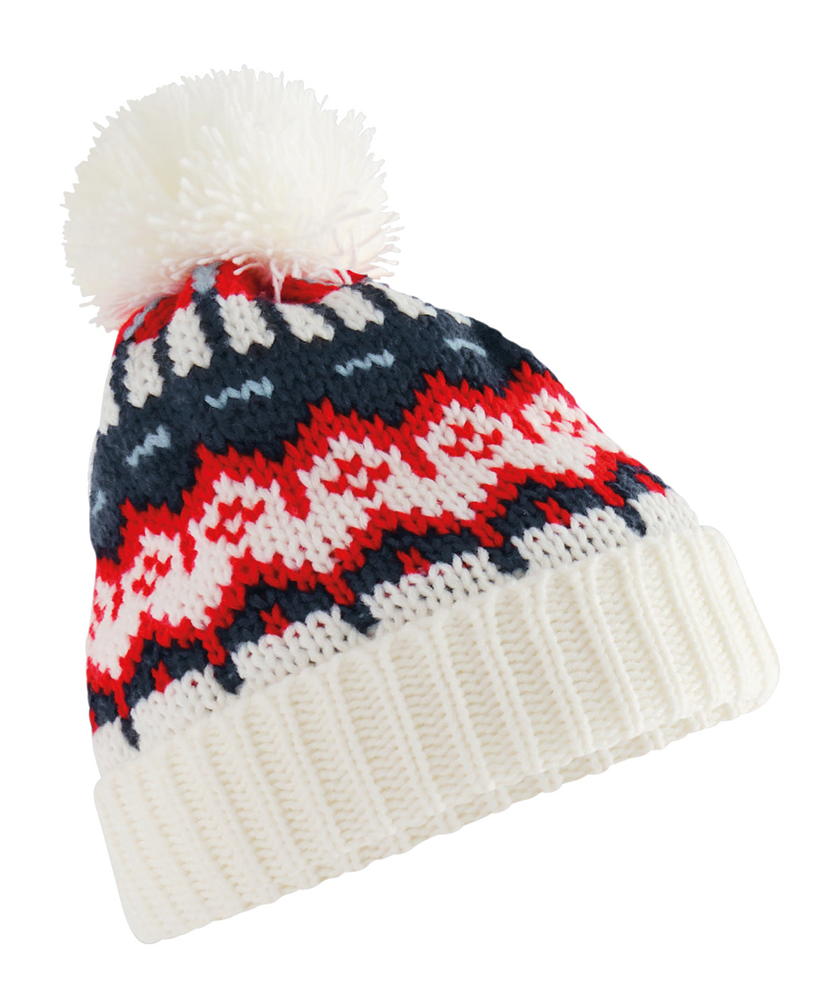 Retro ski beanie - White Out