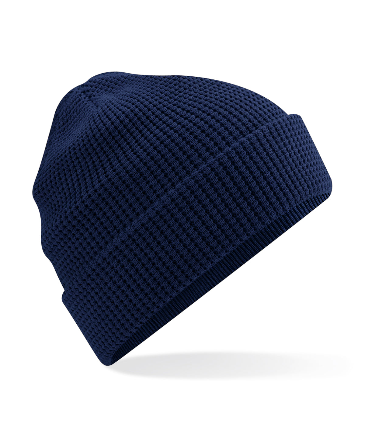 Organic cotton waffle beanie - Oxford Navy