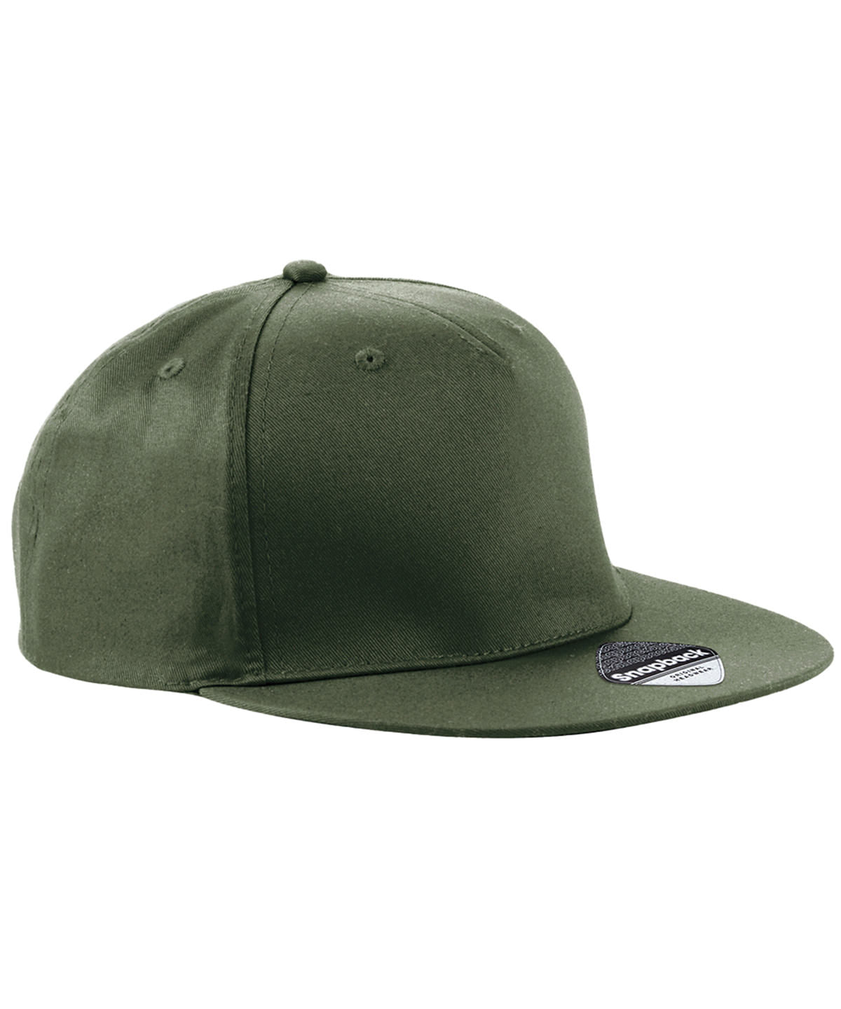 5-panel snapback rapper cap - Olive Green