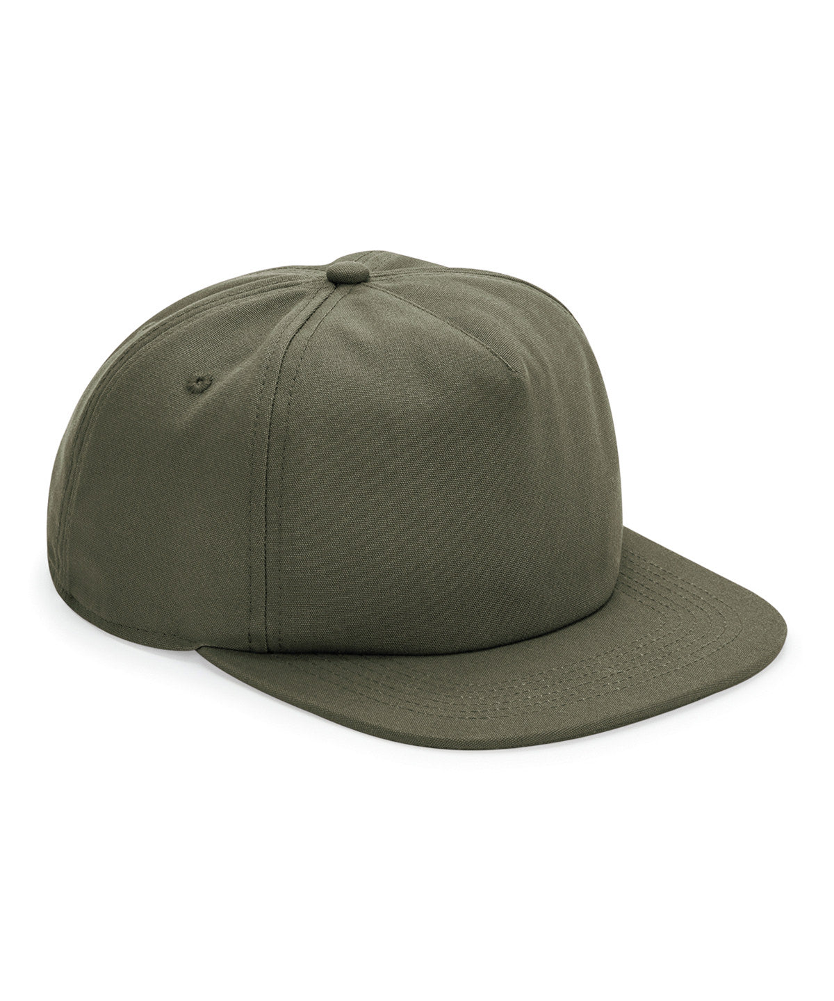 Organic cotton unstructured 5-panel cap - Olive Green