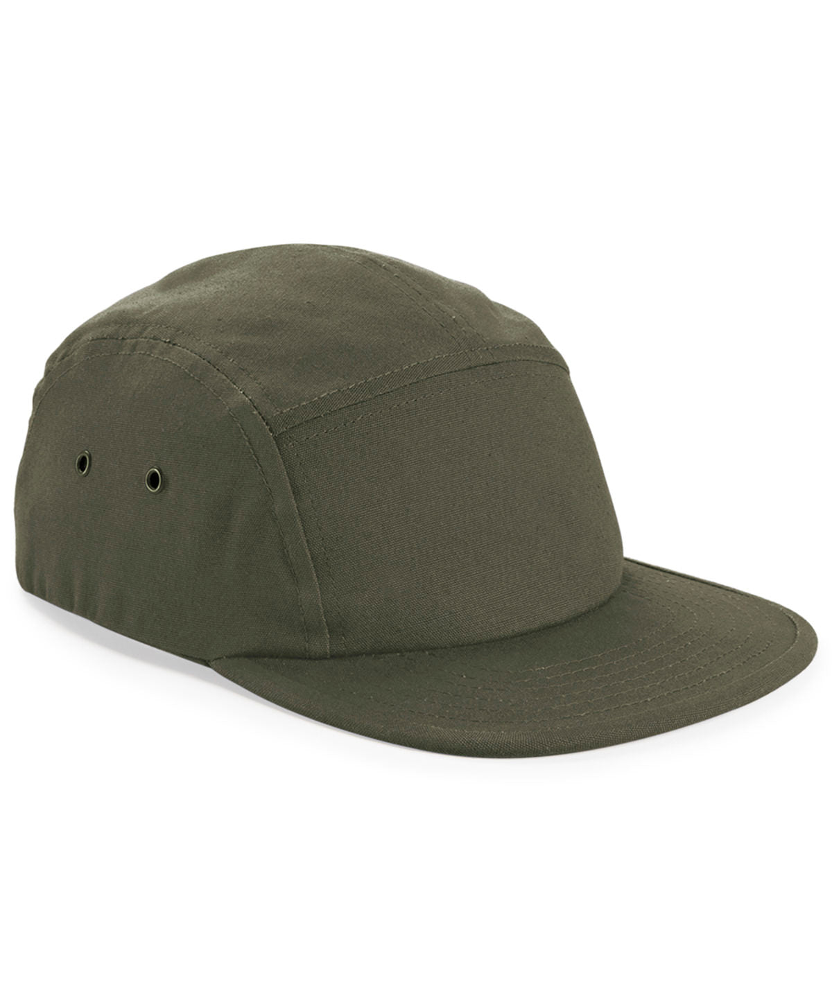 Canvas 5-panel camper cap - Olive Green