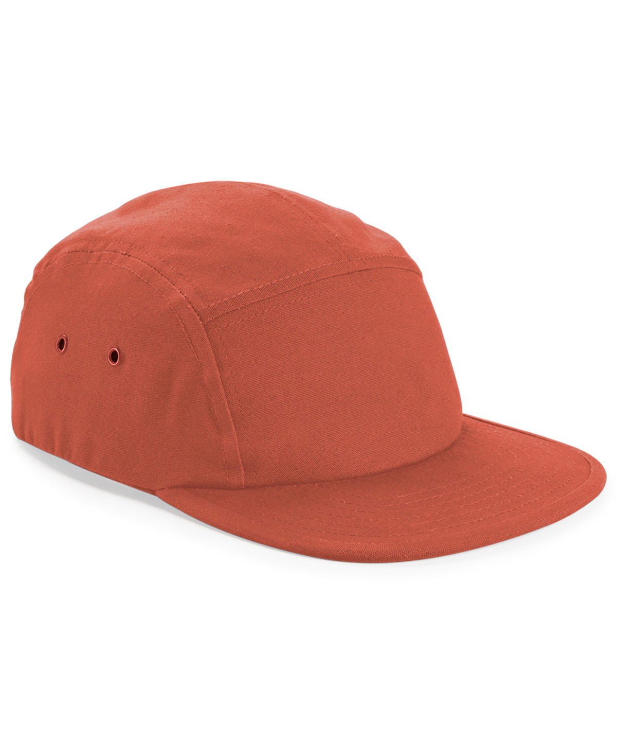 Canvas 5-panel camper cap - Terracotta