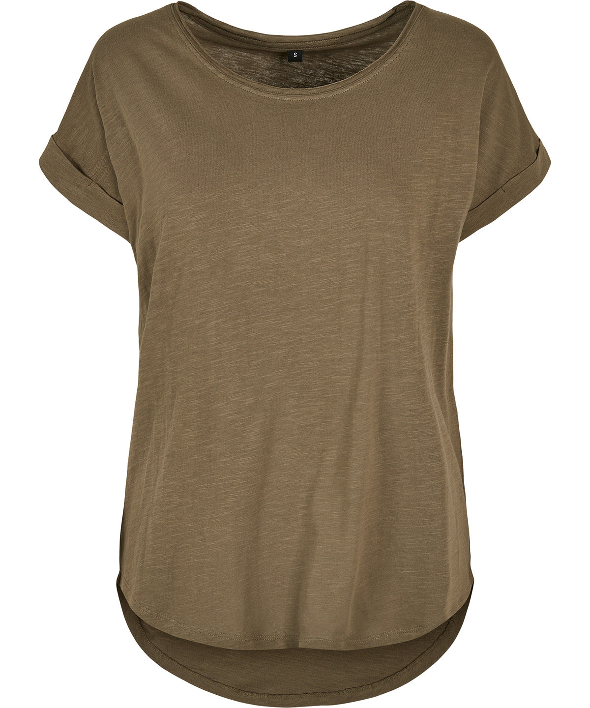 Women's long slub tee - Olive