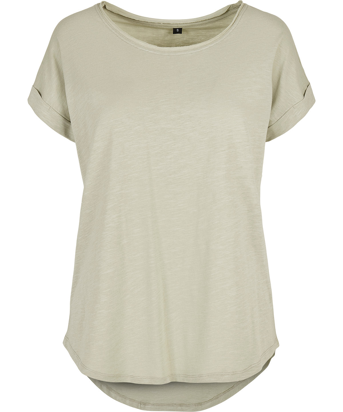 Women's long slub tee - Soft Salvia