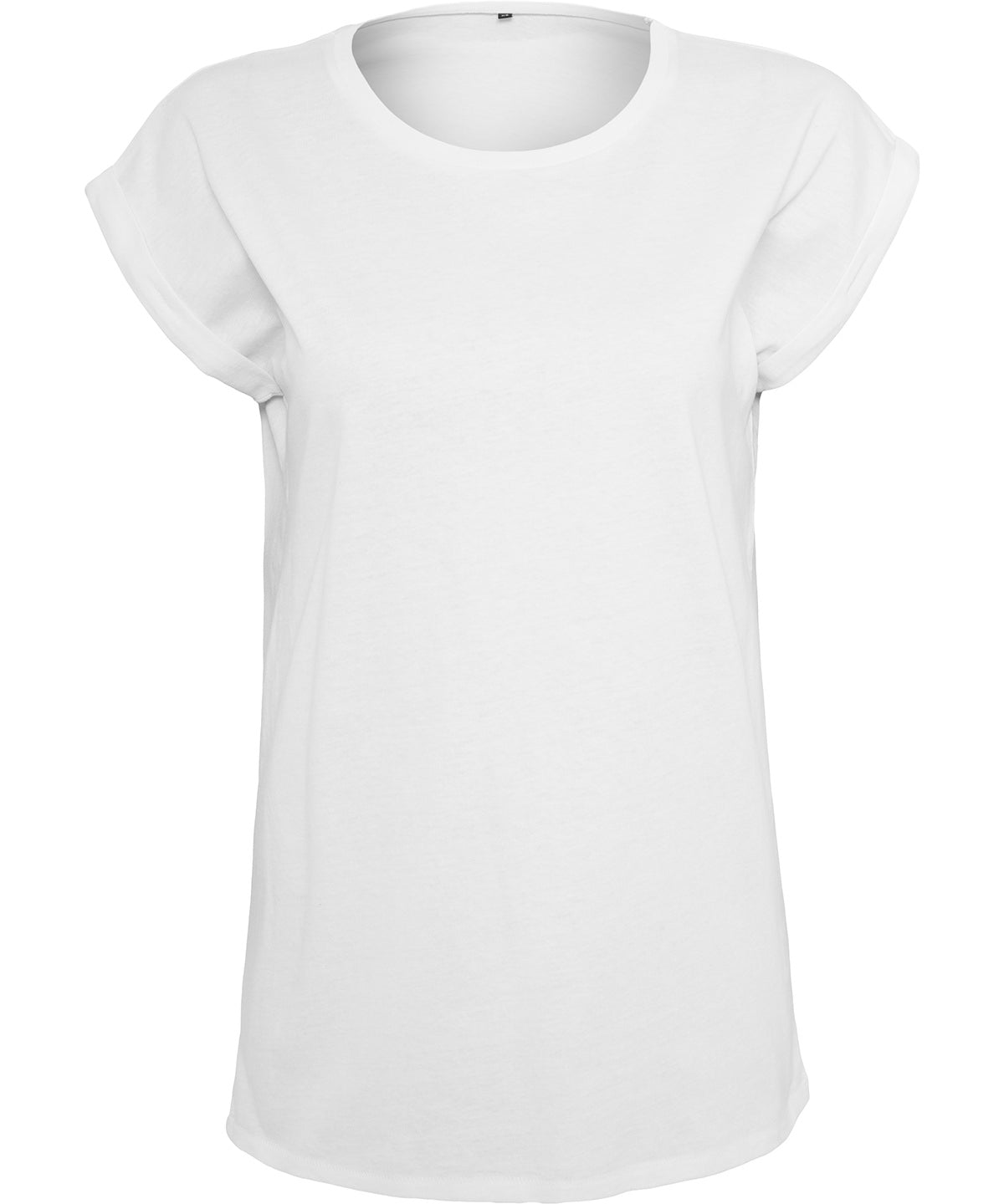 Women's organic extended shoulder tee - White
