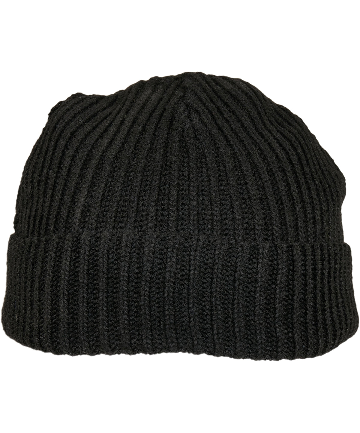 Recycled yarn fisherman beanie - Black