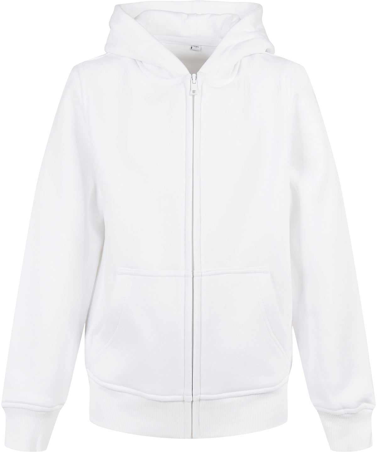 Organic kids basic zip hoodie - White