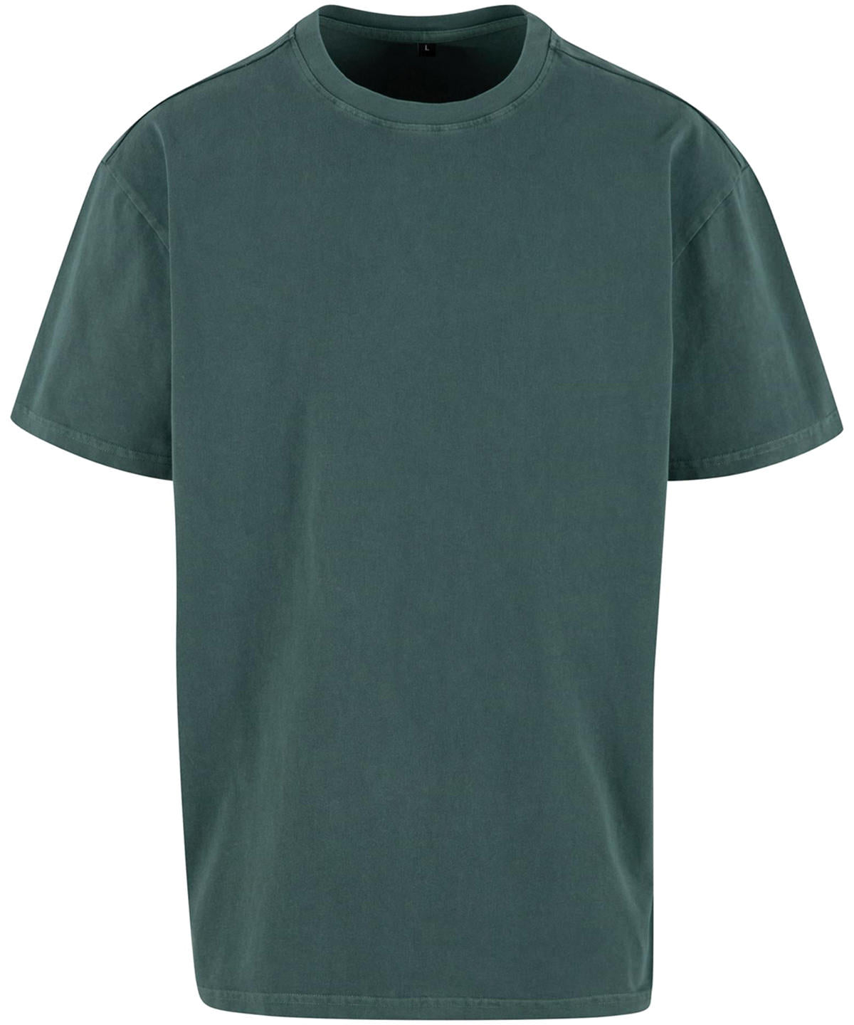 Acid washed heavy oversized tee - Bottle Green
