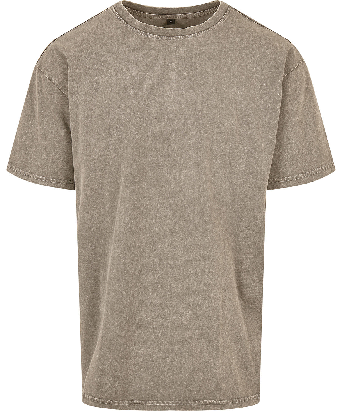 Acid washed heavy oversized tee - Dark Khaki