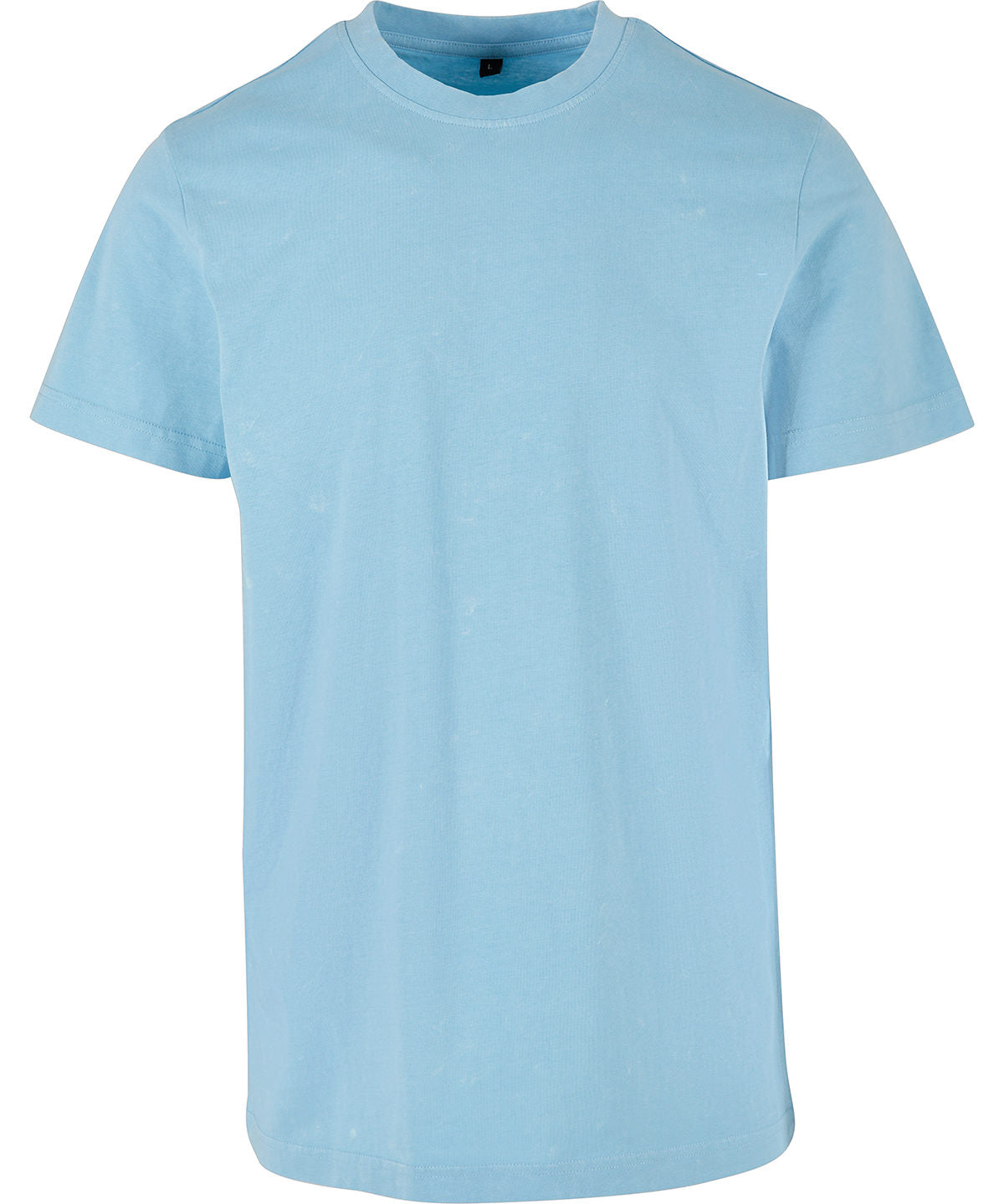 Acid washed round neck tee - Baltic Blue