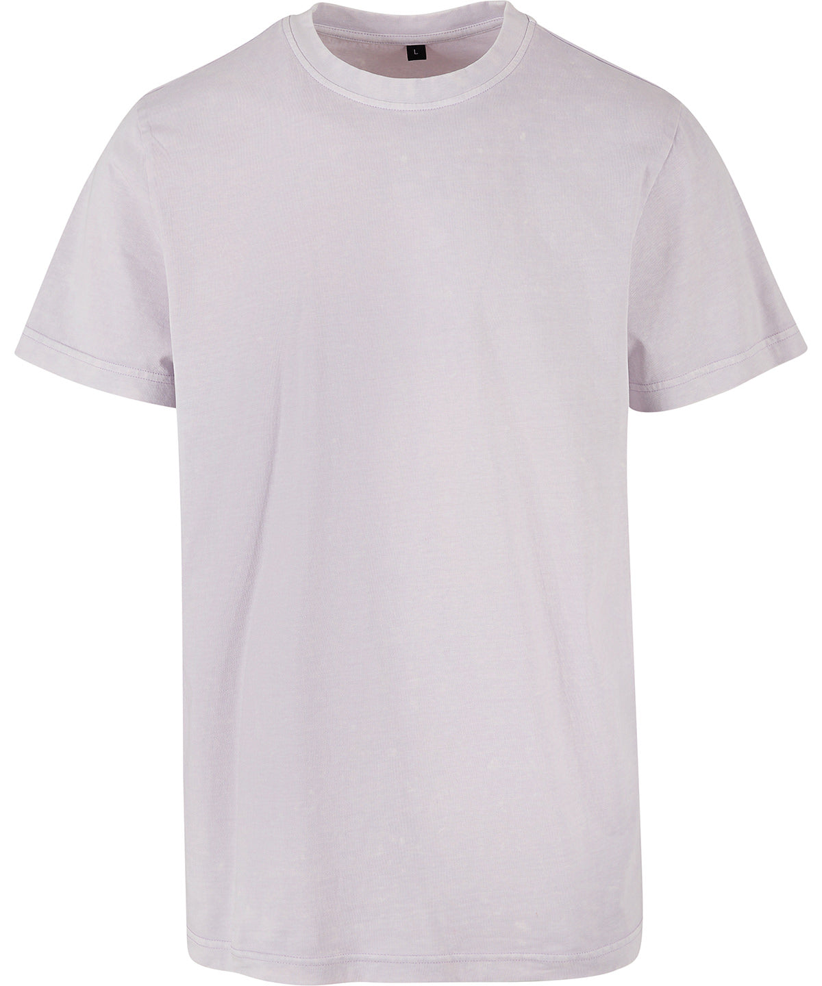 Acid washed round neck tee - Soft Lilac