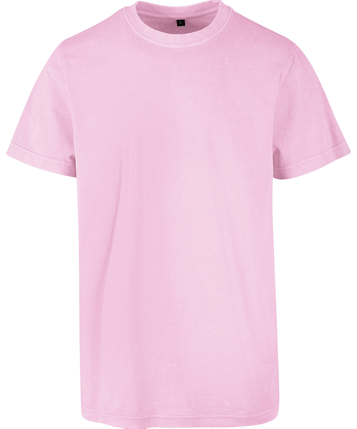 Acid washed round neck tee - Soft Pink