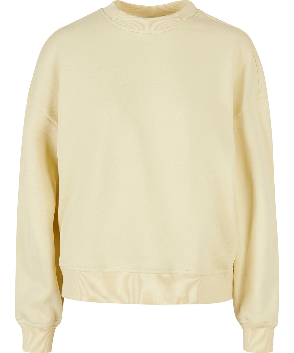 Women’s oversized crew neck sweatshirt - Soft Yellow