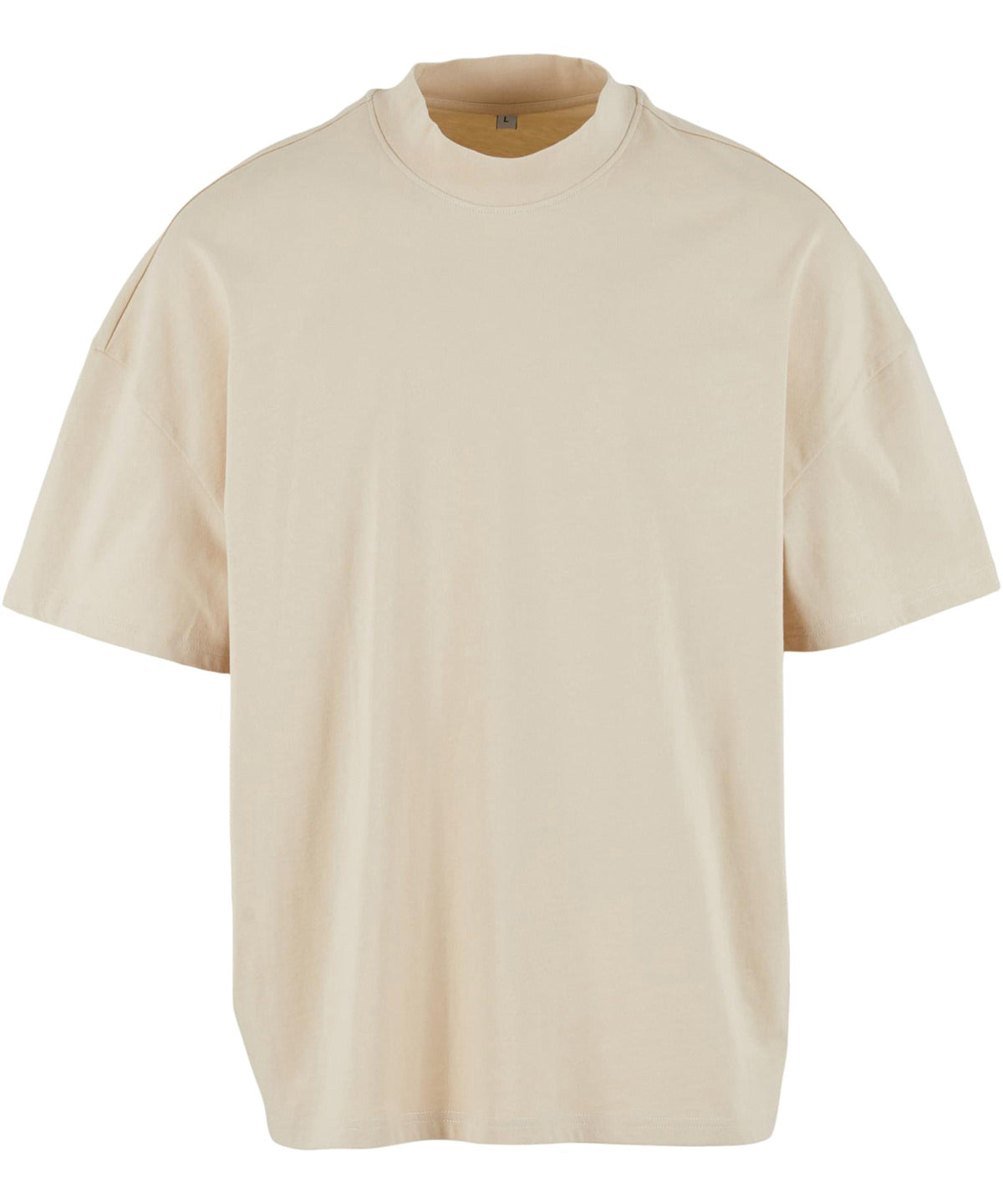 Oversized mock neck tee - Sand