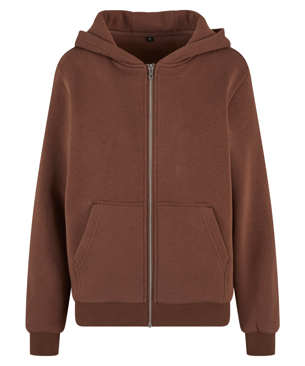 Women’s fluffy zip hoodie - Chocolate Brown
