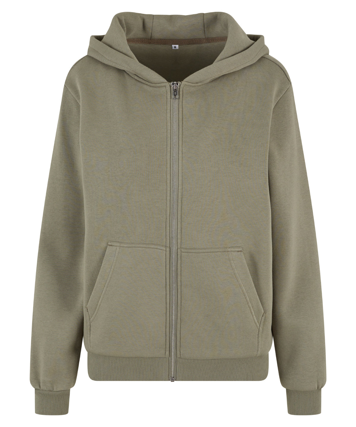 Women’s fluffy zip hoodie - Pale Olive