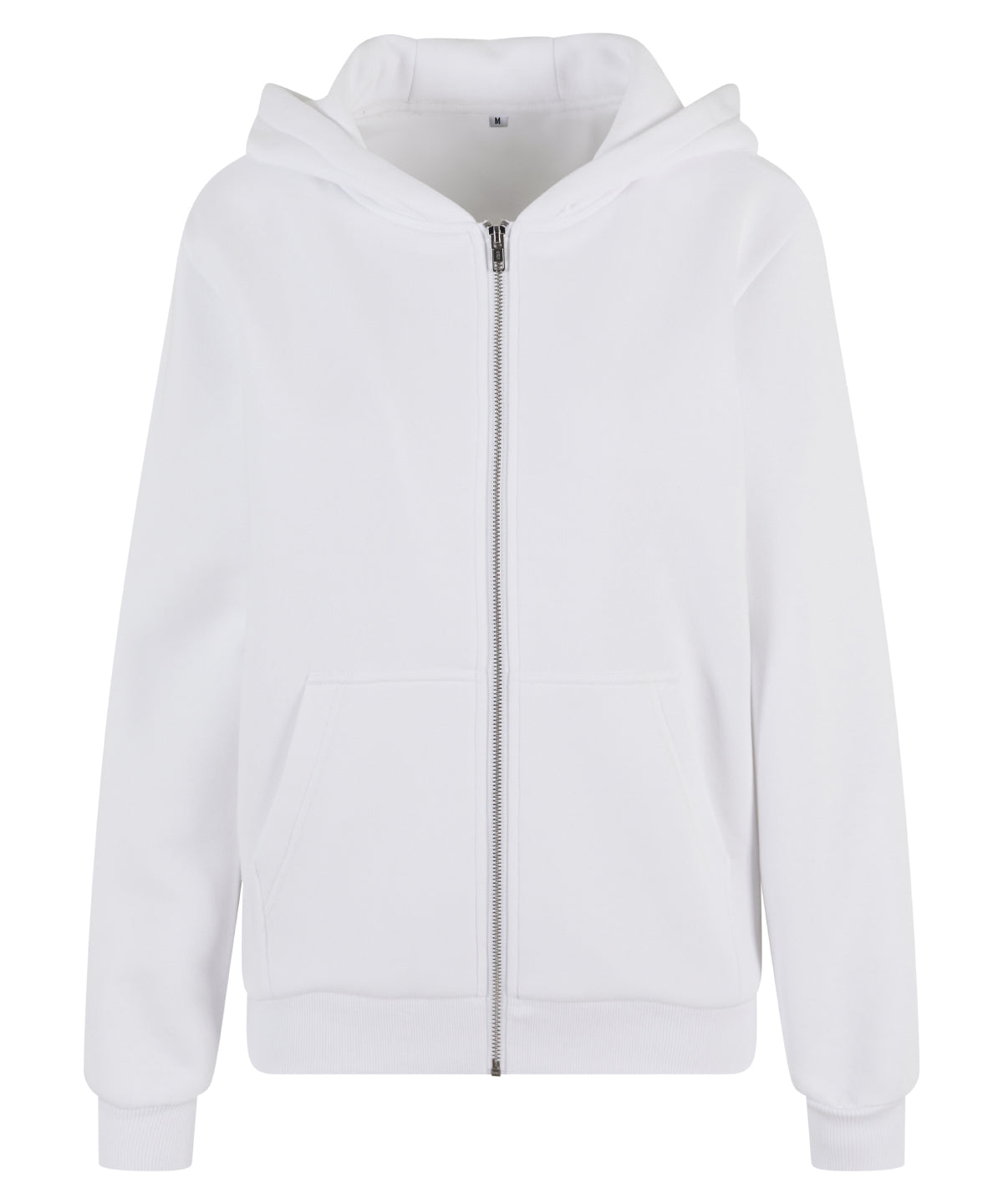 Women’s fluffy zip hoodie - White