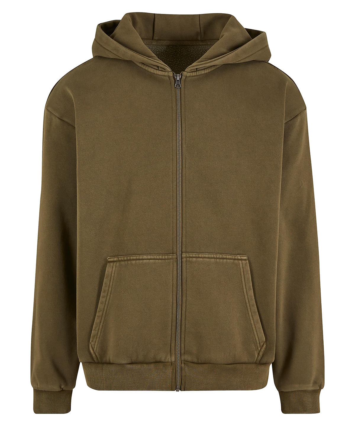 Vintage heavy zip hoodie - Olive