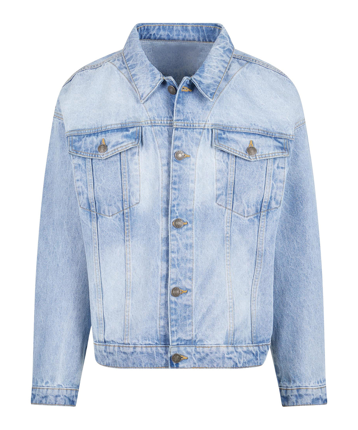 Heavy ounce boxy denim jacket - New Light Blue Washed