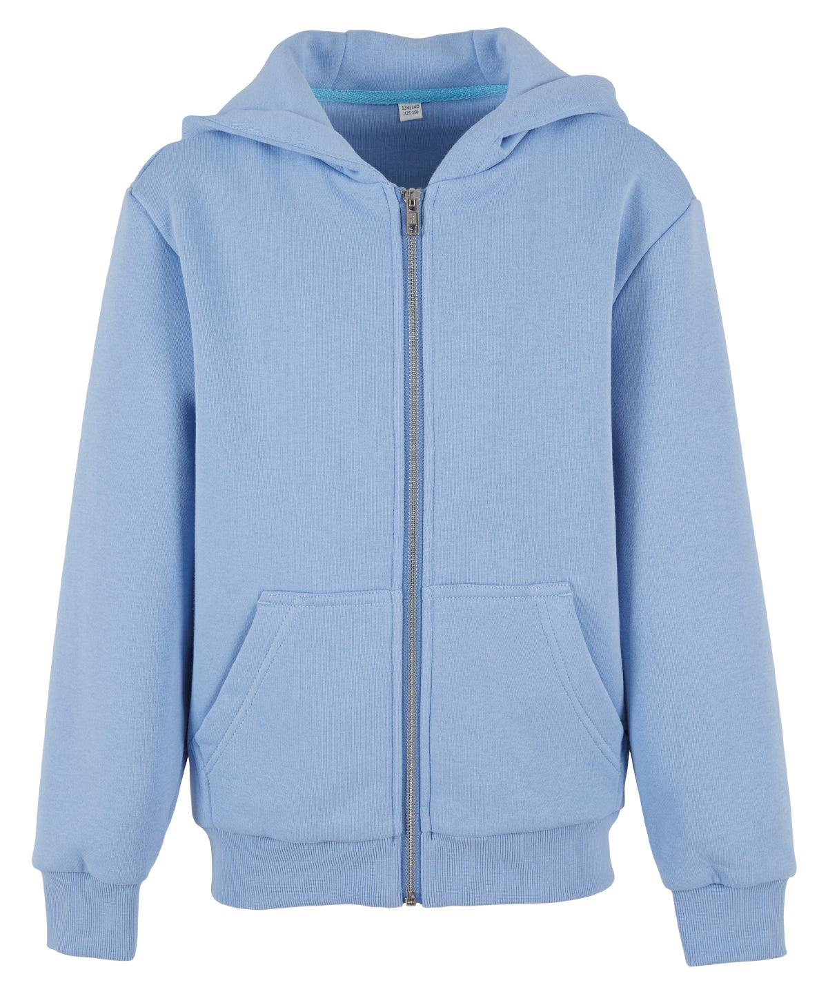 Kids fluffy zip hoodie - Powder Blue