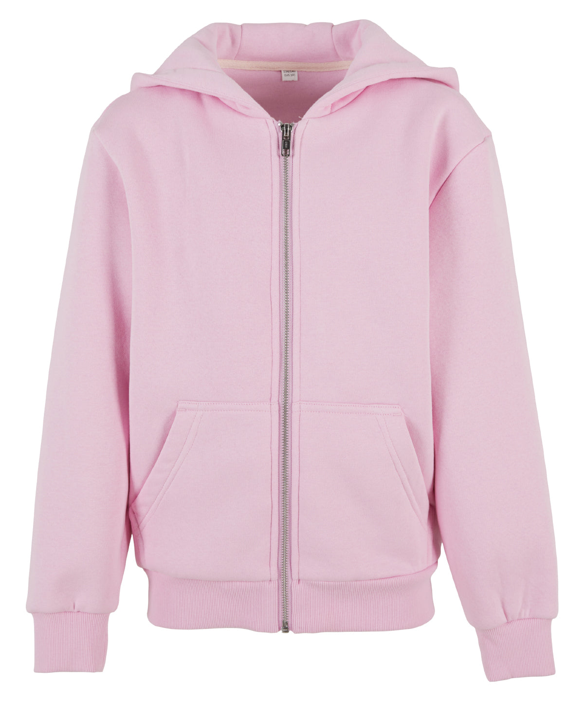 Kids fluffy zip hoodie - Soft Pink