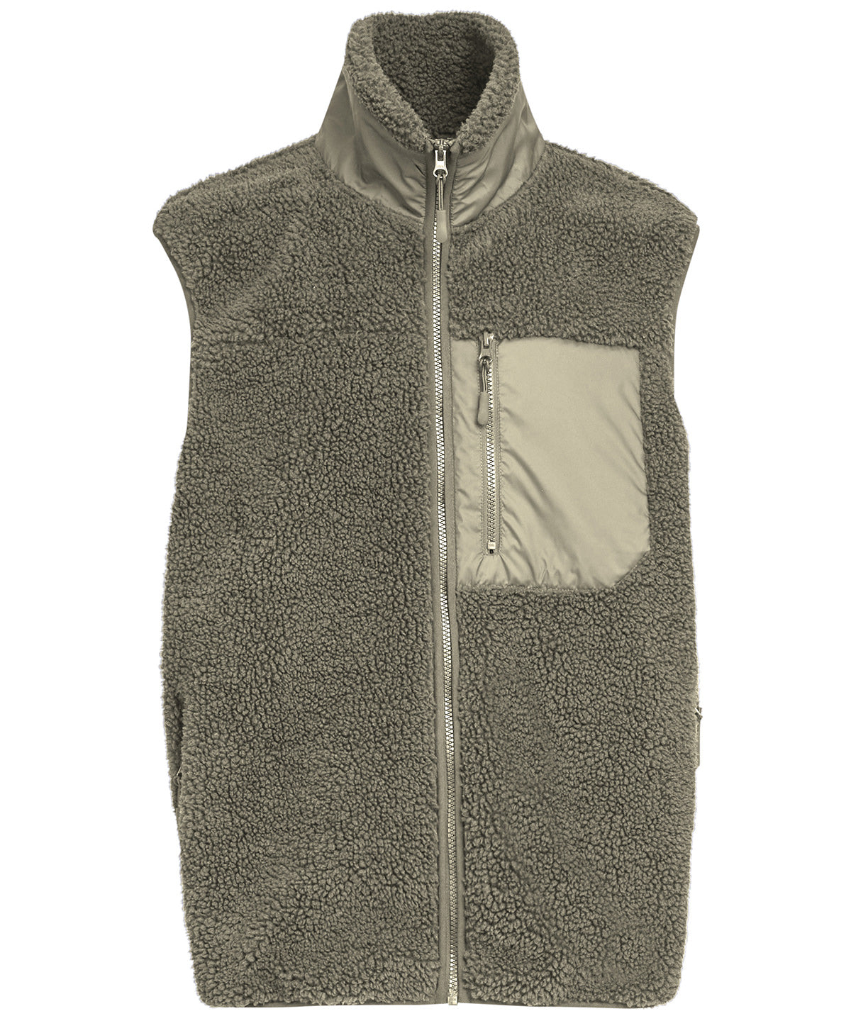 Bonded sherpa vest - Pale Olive