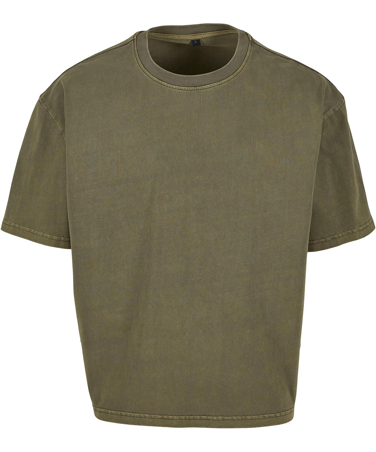 Vintage cropped heavy oversized tee - Warm Khaki
