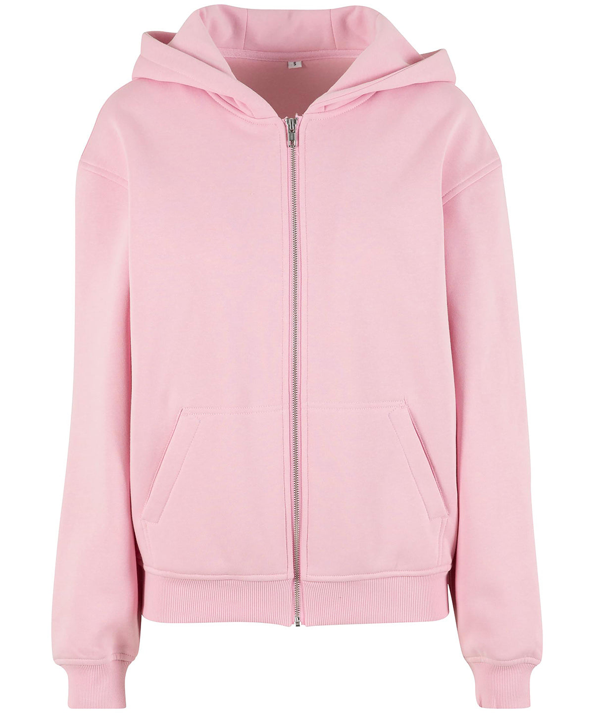Women’s loose-fit zip hoodie - Soft Pink