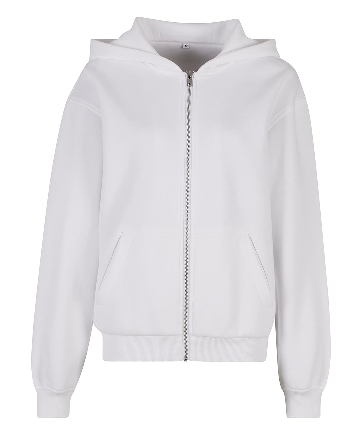 Women’s loose-fit zip hoodie - White