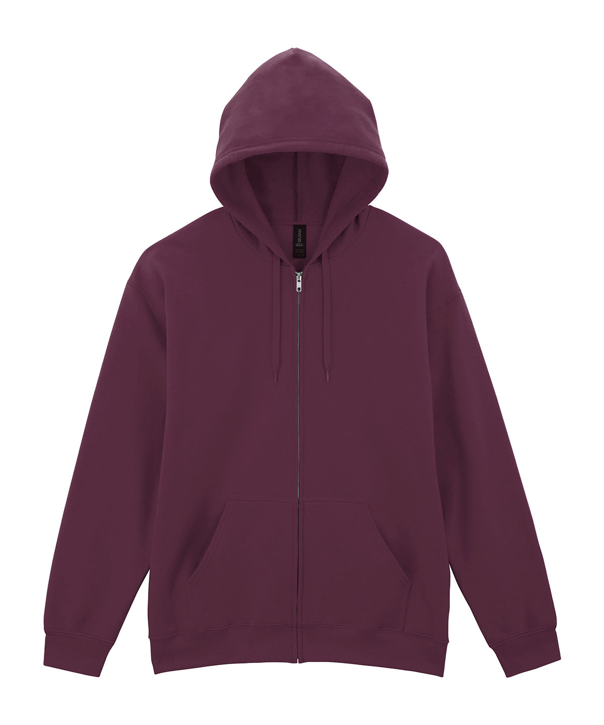 Softstyle™ midweight fleece adult full-zip hooded sweatshirt - Maroon