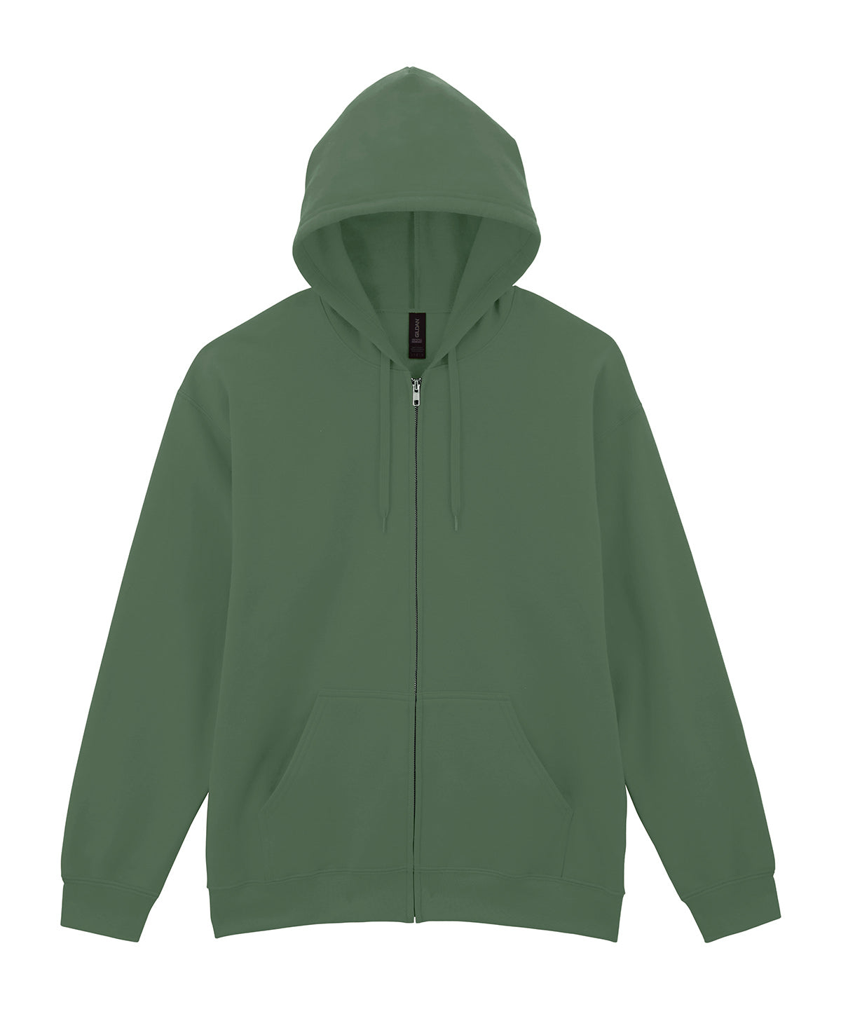 Softstyle™ midweight fleece adult full-zip hooded sweatshirt - Military Green