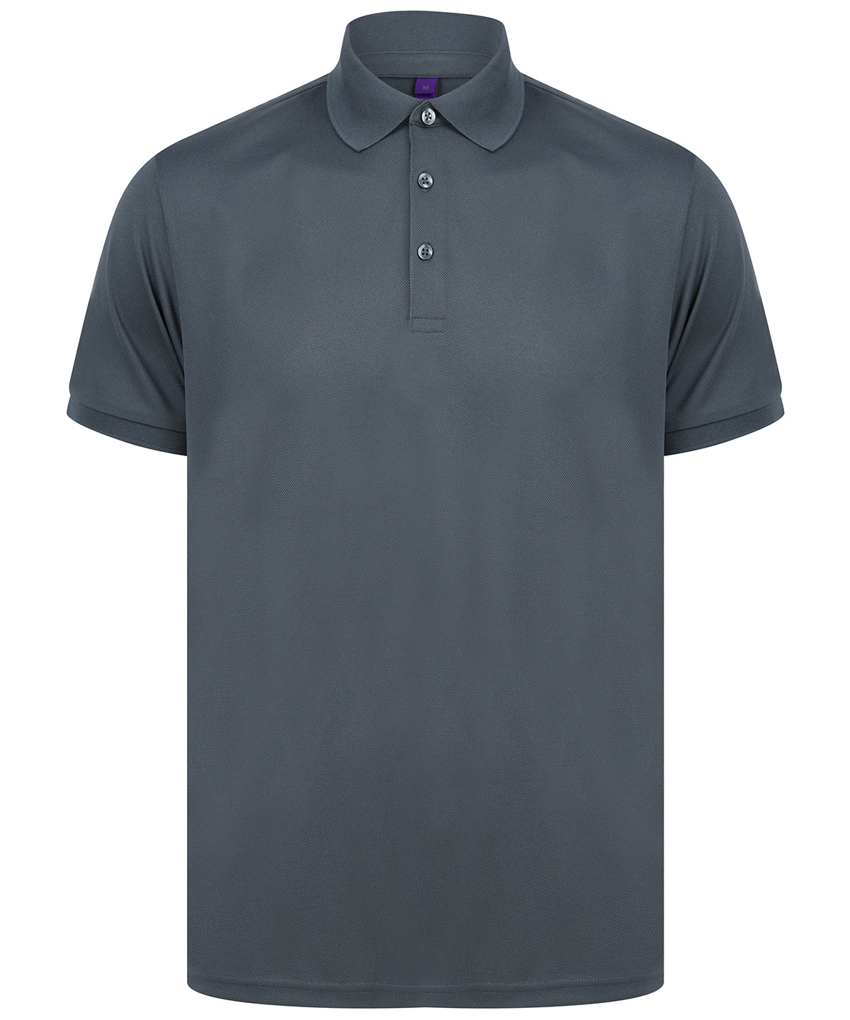 Recycled polyester polo shirt - Charcoal