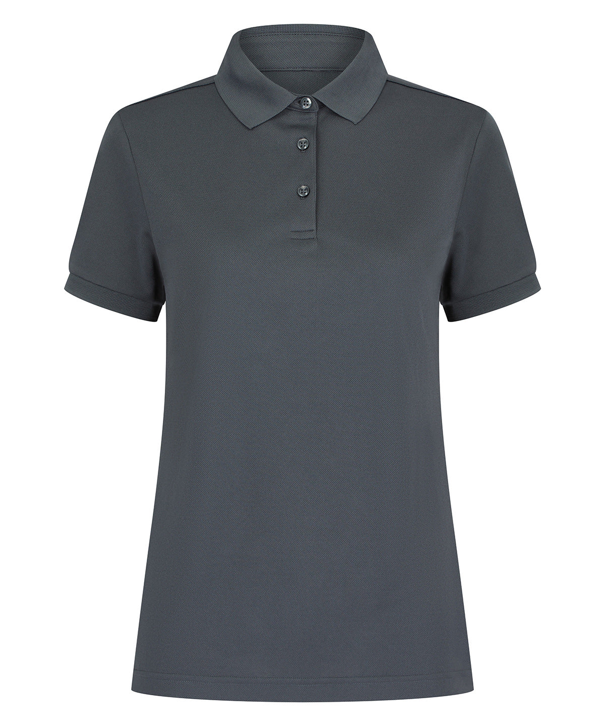 Women’s recycled polyester polo shirt - Charcoal Grey