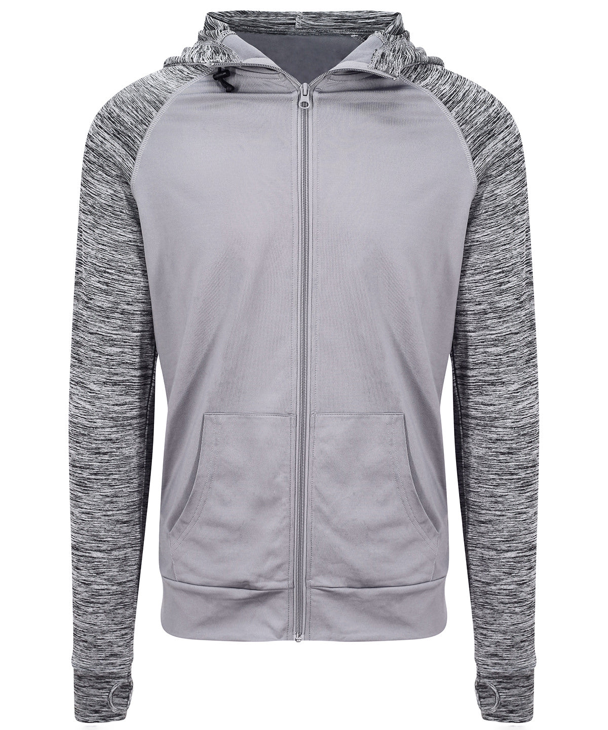 Cool contrast zoodie - Grey/Grey Melange