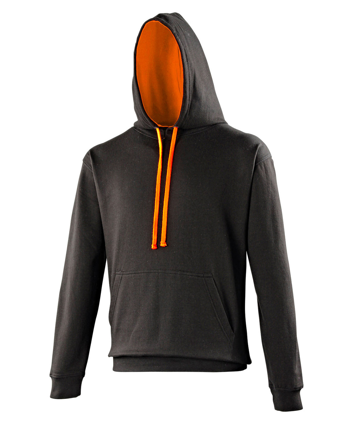 Varsity hoodie - Jet Black/Orange Crush